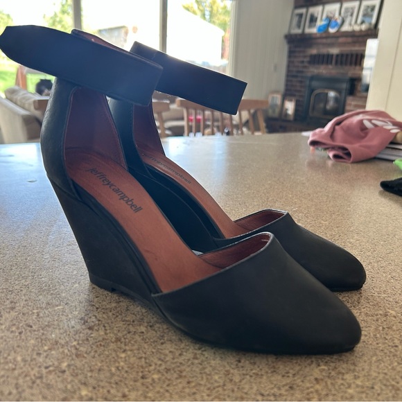 Jeffrey Campbell Wedge Heels, black, size 6.5 barely used. - Picture 3 of 4